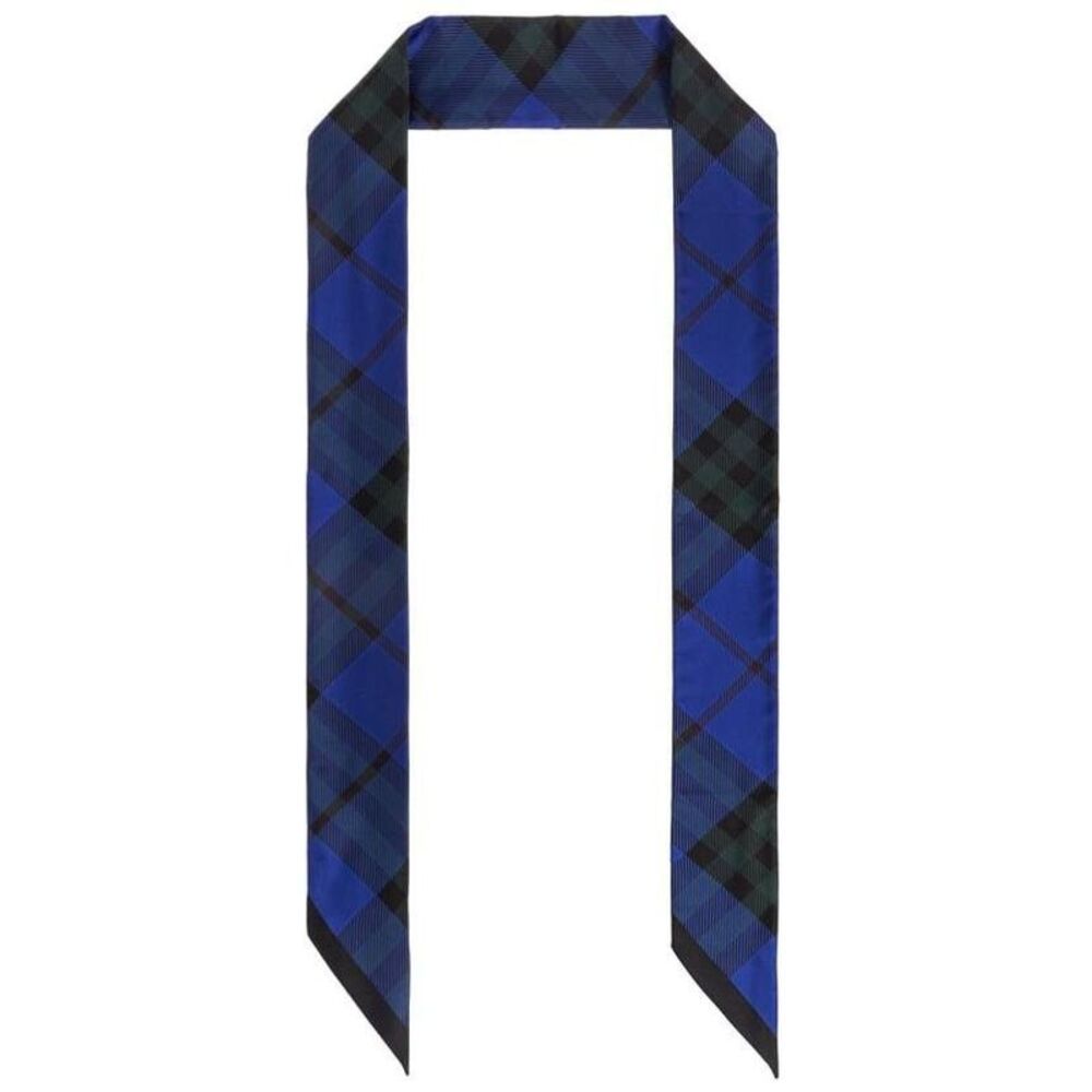 Skinny Checked Silk Scarf